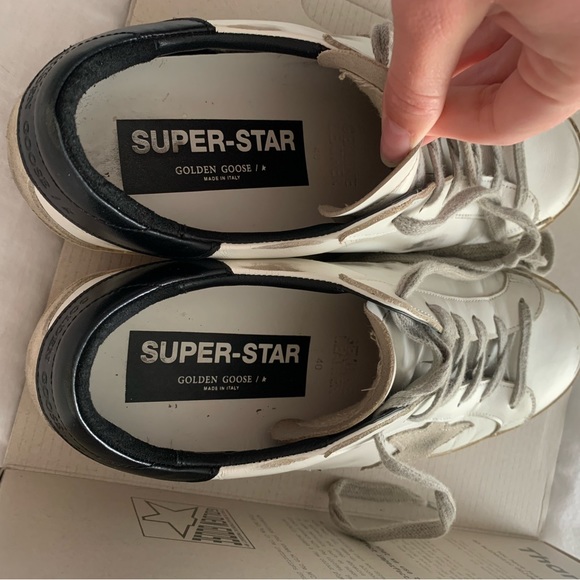 Size 40 Golden Goose Superstars Black/Ice/White - Picture 6 of 8